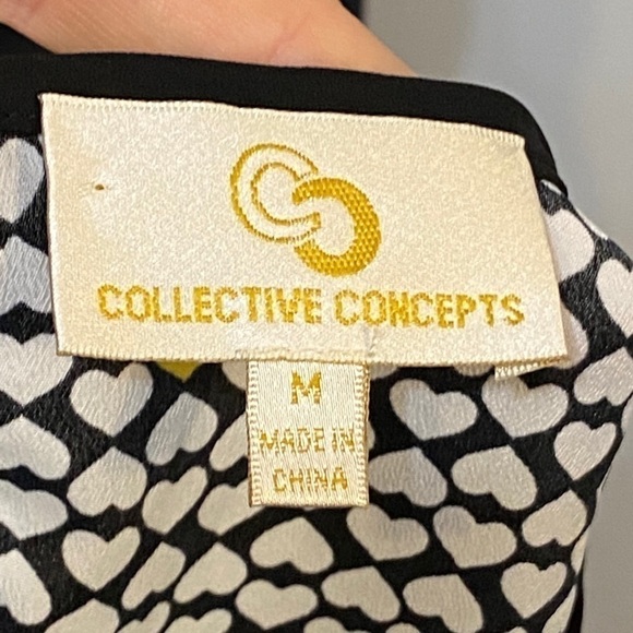 4/$35 Collective Concepts blouse heart Diamond - Picture 5 of 5